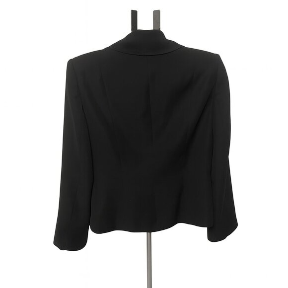 Calvin Klein Black Blazer – Women’s Size 12 – Silver Square Buttons – Lining Tea - Picture 2 of 11